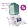 b.box Mini Lunch Box Kids | 4.25 Cup Leak Proof Bento Box for Kids Ages 3+ | 3 Compartment Snack Containers, School Lunch Container, Dishwasher Safe, BPA-Free, PFAS-Free - Emerald Forest view 4