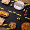 Tudomro 2 x 10 ft Construction Road Table Runner, Long Road Racetrack Floor Table Runner Tablecloths for Construction Car Runway Theme Birthday Party Decor Supplies view 3