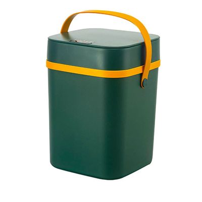DWLOMHE Plastic Rectangular Trash/Garbage, Trash Bin for Bathroom, Automatic Touchless Infrared Motion Sensor Trash Can Combo Set, for Home Office Indoor Outdoor