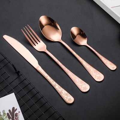 24 Piece Silverware Set for 6, Stainless Steel Silverware Set, Modern Hammered Flatware Set, Knife/Fork/Spoon & Long Teaspoon Mirror-Polished Dishwasher Safe Cutlery