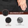 NeColorLife Velvet Office Chair Cover with Armrest Covers - Stretchable High Back Desk Computer Chair Slipcover for Large Rotating Boss Chairs (Large,Black) view 4