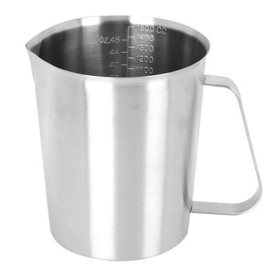 1500ml Stainless Steel Coffee Milk Frothing Cup with Scale, Milk Frothing Pitcher, Coffee Cappuccino Steaming Pitcher, Coffee Hine Accessories, for Latte Art Coffee Shop Use, Milk Frothing Pi