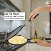 8.66inch Waffle Cone Maker,Non-Stick Maker Pan,Egg Roll Crepe Pan,Mold Press Plate Baking Tool for Paninis,Hash Browns,Breakfast,LunchBlack, Non-Stick Maker Pan,8.66inch Waffle Cone Maker,EggEg view 2