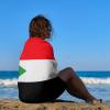 Sudan Flag Beach Towel,Oversized Super Soft Ultra Thin Absorbent Beach Towels for Travel,Quick Dry Double-Faced Pile Towel for Women view 4