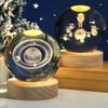 6/8cm Crystal Ball Quartz Glass with Light Moon Galaxy Astronaut Miniatures 3D Engraved Crystal Home Desktop Decoration,2,8cm view 2