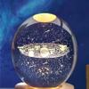 6/8cm Crystal Ball Quartz Glass with Light Moon Galaxy Astronaut Miniatures 3D Engraved Crystal Home Desktop Decoration,2,8cm view 3