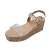 ZBYY Women's Platform Clear Wedge Heels Sandals Open Toe Ankle Strap Buckle Slingback Summer Platform Sandal Shoes view 1
