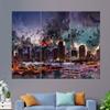 Abstract Miami Painting, Miami Skyline, Miami Canvas Print, Miami Wall Art view 1