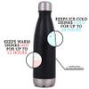 Elanze Designs Best Uncle Ever Black 17 ounce Stainless Steel Sports Water Bottle view 2