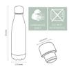 Elanze Designs Best Uncle Ever Black 17 ounce Stainless Steel Sports Water Bottle view 4