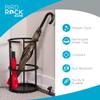 BIRDROCK HOME Circular Umbrella Holder with Removable Drip Tray - Stand for Umbrellas - Entryway - Decorative Metal Freestanding Rack Organizer - Cane Walking Stick Holder - Black view 2