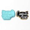 Congrats Grad Cookie Cutter & Stamp (4.5 in. Wide X 3.22 in. Tall) view 1
