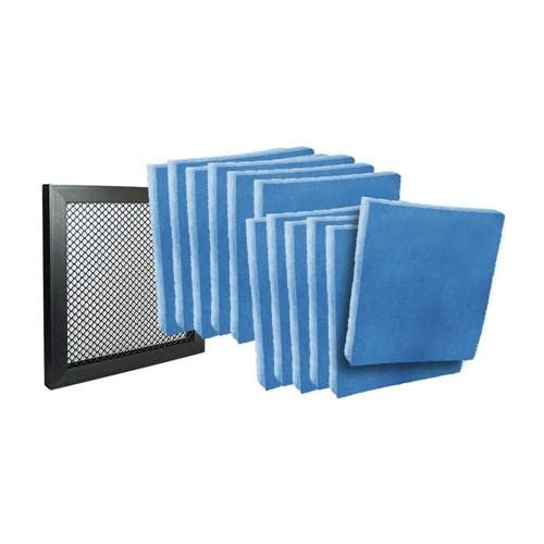 16-3/8 x 21-1/2 x 1 Pads-N-Frame Filter System - ABS Holding Frame & (12) Blue Filter Pads/HVAC Refills