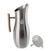 Invigorated Living Stainless Steel Water Pitcher with Lid, Ice Guard, Wooden Handle, Ideal for Cold and Fruit Infused Water (1.9L, No Filter) view 1