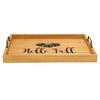 Elegant Designs HG2000-NHF Decorative Wood Serving Tray w/Handles, 15.50'' x 12'', Natural Hello Fall view 2