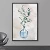 wall26 Framed Canvas Print Wall Art Grunge Pastel Watercolor Forest Plant Glass Vase Nature Wilderness Illustrations Modern Art Farmhouse/Country for Living Room, Bedroom, Office - 16"x24" Black view 2
