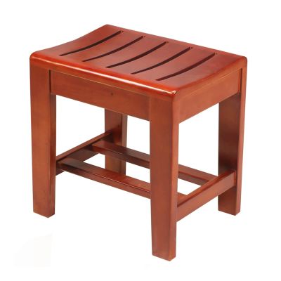 XJHOME Wooden Bathroom Stools Shower Bench Chair Foot Stool, Waterproof Spa Bath Seat, Perfect Cozy Wood Seat Stool Small Seat