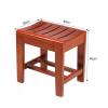 XJHOME Wooden Bathroom Stools Shower Bench Chair Foot Stool, Waterproof Spa Bath Seat, Perfect Cozy Wood Seat Stool Small Seat view 2