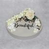 Elegant Designs HG2013-GYB Bathroom Vanity Dresser Decorative 13.75'' Round Wood Serving Tray w/Handles, Gray Beautiful view 2