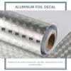 NUOBESTY 1roll Professional Aluminum Foil Sticker for Kitchen Oil Decal Easy to Clean for Countertops and Backsplashes Silver Design view 3