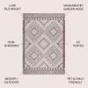JONATHAN Y Diamond Tribal Medallion Indoor Outdoor Area Rug 3X5 Beige/Brown, Marokko for Backyard, Patio, Porch, Easy-Cleaning, High Traffic, Pet-Friendly, Non-Shedding (SMB127A-3) view 2