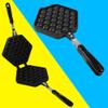 7 x 8inch Egg Bubble Pan,Aluminum Alloy Nonstick Egg Waffle Pan,Waffle Baking Pan Bakeware with Handle for Snacks Breakfast, Aluminum Alloy Nonstick Egg Waffle Pan,7 x 8inch EEggettes Pan Egg Bub view 3