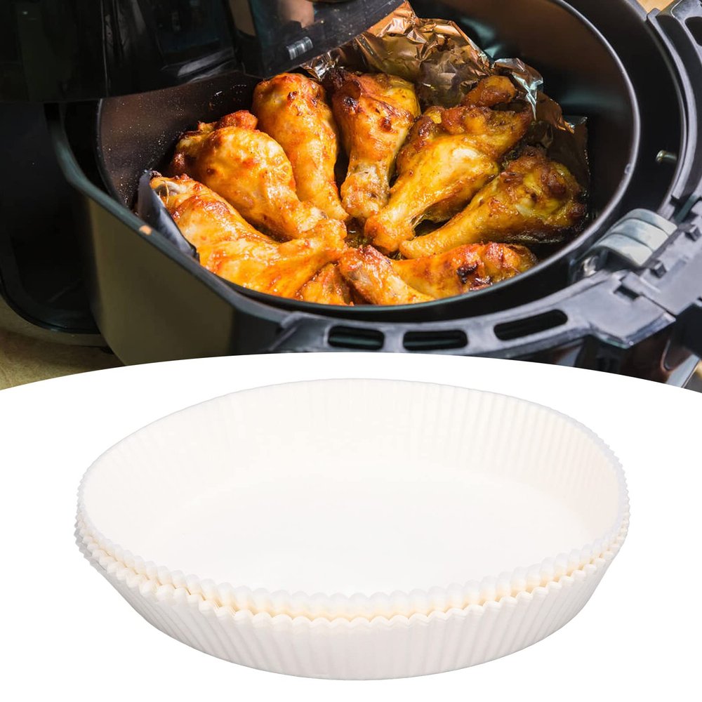 100PCS 6 3 inch Round a ir Fryer Tissue Liners for a ir Fryer, a ir Fryer dispo Tissue Liner, Non Stick, Oil Proof, Food Grade Tissue Liner for Baking Roasting Microwave, a ir Fryer dispo Pape