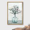 wall26 Framed Canvas Print Wall Art Pastel Watercolor Forest Leaf Plant Glass Vase Nature Wilderness Illustrations Modern Art Farmhouse/Country for Living Room, Bedroom, Office - 16"x24" Natural view 2
