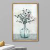wall26 Framed Canvas Print Wall Art Pastel Watercolor Forest Leaf Plant Glass Vase Nature Wilderness Illustrations Modern Art Farmhouse/Country for Living Room, Bedroom, Office - 16"x24" Natural view 3