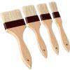 Boao 4 Pcs Pastry Brush, Natural Bristle Basting Brush for Cooking and Baking, BBQ Brushes for Butter, Baster, Oil, Egg, Sauce, Turkey, Grilling, Marinade and Kitchen Food(1, 1.5, 2, 3 Inch) view 1