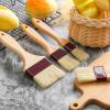 Boao 4 Pcs Pastry Brush, Natural Bristle Basting Brush for Cooking and Baking, BBQ Brushes for Butter, Baster, Oil, Egg, Sauce, Turkey, Grilling, Marinade and Kitchen Food(1, 1.5, 2, 3 Inch) view 4