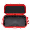 Hard Storage Case, Airtight Shockproof Protective Organizer for Outdoor Travel ABS Red 19 x 12 x 5 cm 1 Pack with Detachable Rubber Pad and Stainless Steel Fittings view 2
