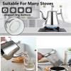 1L-1.5L Kettle Strainer Stainless Steel Teapot Polish Fashion Durable Coffee Cold Water Pot Home Tea Tool Induction Cooker Kettle (gold 1L) view 4