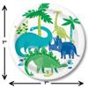 Heavy Duty Blue & Green Dinosaur Dessert Plates, 7 Inch, 24 Count view 3