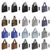 Aricsen 20 Pack 15x4.5x15 Inch Mixed Color Reusable Grocery Bags with Handles Bulk, Shopping Foldable Kitchen Bags Large Capacity Machine Washable Nylon Tote Bags, Polyester Fabric view 1