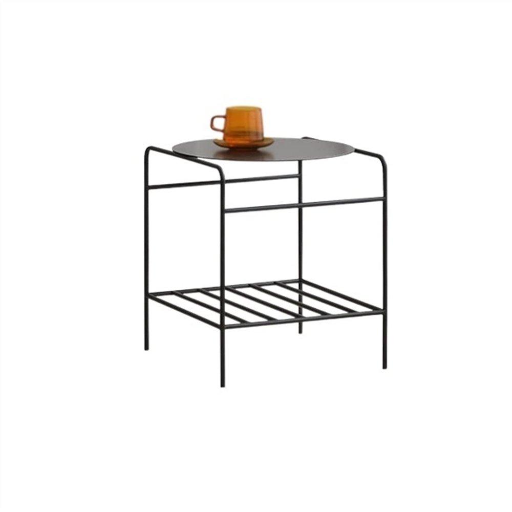 GRFIT Mobile Side Table Creative Small Coffee Table Double Metal Side Table Modern Minimalist Nordic Corner Table Small Apartment Living Room Home Sofa End Table
