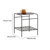 GRFIT Mobile Side Table Creative Small Coffee Table Double Metal Side Table Modern Minimalist Nordic Corner Table Small Apartment Living Room Home Sofa End Table view 3
