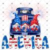 4th of July Patriotic Tie Dye Gnome Truck Sublimation Transfer - Summer Sublimation Transfer, Hippie, America Sublimation, Gnome Summer (Adult x5) view 4