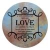 A New Command I Give You Love One Another Metal Sign Funny Quotes Round Metal Signs for Wreaths Wall Art Retro Decorative Wreath Sign Rustic Wall Decor For Bedroom Kitchen Cafe Bar Office Garage view 1