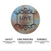A New Command I Give You Love One Another Metal Sign Funny Quotes Round Metal Signs for Wreaths Wall Art Retro Decorative Wreath Sign Rustic Wall Decor For Bedroom Kitchen Cafe Bar Office Garage view 3
