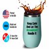 Accountant Teal Edition Wine Tumbler 12oz - Keep Calm And Let - Accounting Spreadsheet Audit Auditor office work cpa engineer tax finance administrative email view 4