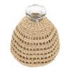 Housoutil 1pc Hand-Woven Light Brown Vase Natural Bottle for Home Decor Japanese Style Decorative Glass Vase for Floral Arrangements and Table Centerpieces view 1