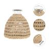 Housoutil 1pc Hand-Woven Light Brown Vase Natural Bottle for Home Decor Japanese Style Decorative Glass Vase for Floral Arrangements and Table Centerpieces view 2