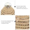 Housoutil 1pc Hand-Woven Light Brown Vase Natural Bottle for Home Decor Japanese Style Decorative Glass Vase for Floral Arrangements and Table Centerpieces view 4