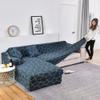 LiveGo L Shape Sofa Cover Sectional Couch Slipcover 2 Piece Stretchy Elastic 3 Seater Chaise Sofa Furniture Protector Slip Covers with 4pcs Pillowcases for Living Room Pets Kids view 2