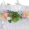 MEUMITY 2 PCS Exquisite Wedding Flower Girl Basket,Embroidered Flower Baskets Decorated with Imitation Pearls for Romantic Ceremony Banquet Party Decoration view 3