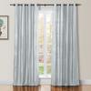 TWOPAGES Double Layer Lined Grommet Dupioni Silk Curtain Ice Blue Lightweight Light Filtering Room Darkening Curtain for Kitchen, Window Treatment Curtain Panel (1 Panel, W50 x L102) view 1