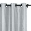 TWOPAGES Double Layer Lined Grommet Dupioni Silk Curtain Ice Blue Lightweight Light Filtering Room Darkening Curtain for Kitchen, Window Treatment Curtain Panel (1 Panel, W50 x L102) view 2
