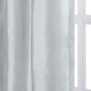 TWOPAGES Double Layer Lined Grommet Dupioni Silk Curtain Ice Blue Lightweight Light Filtering Room Darkening Curtain for Kitchen, Window Treatment Curtain Panel (1 Panel, W50 x L102) view 3