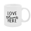 11oz Love Blooms Here Funny Coffee Mug, Inspirational Coffee Cups, Motivational Gift Ideas, Inspire Gift Exchange Birthday Ideas Made in USA view 2